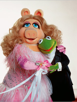 Rana Rene con Miss Piggy Rana Rene con Miss Piggy