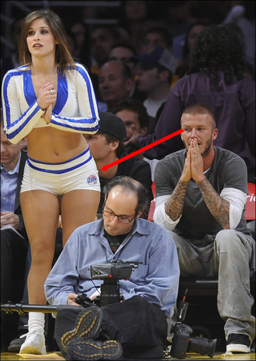 David Beckham cheerleader