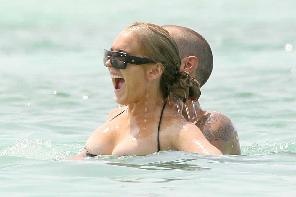 Lindsay Lohan beach